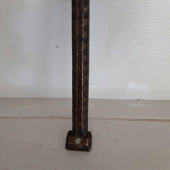 Antique architectural salvage wall decor 12"X4 key escutcheon? bronze tone relic - Picture 3 of 5